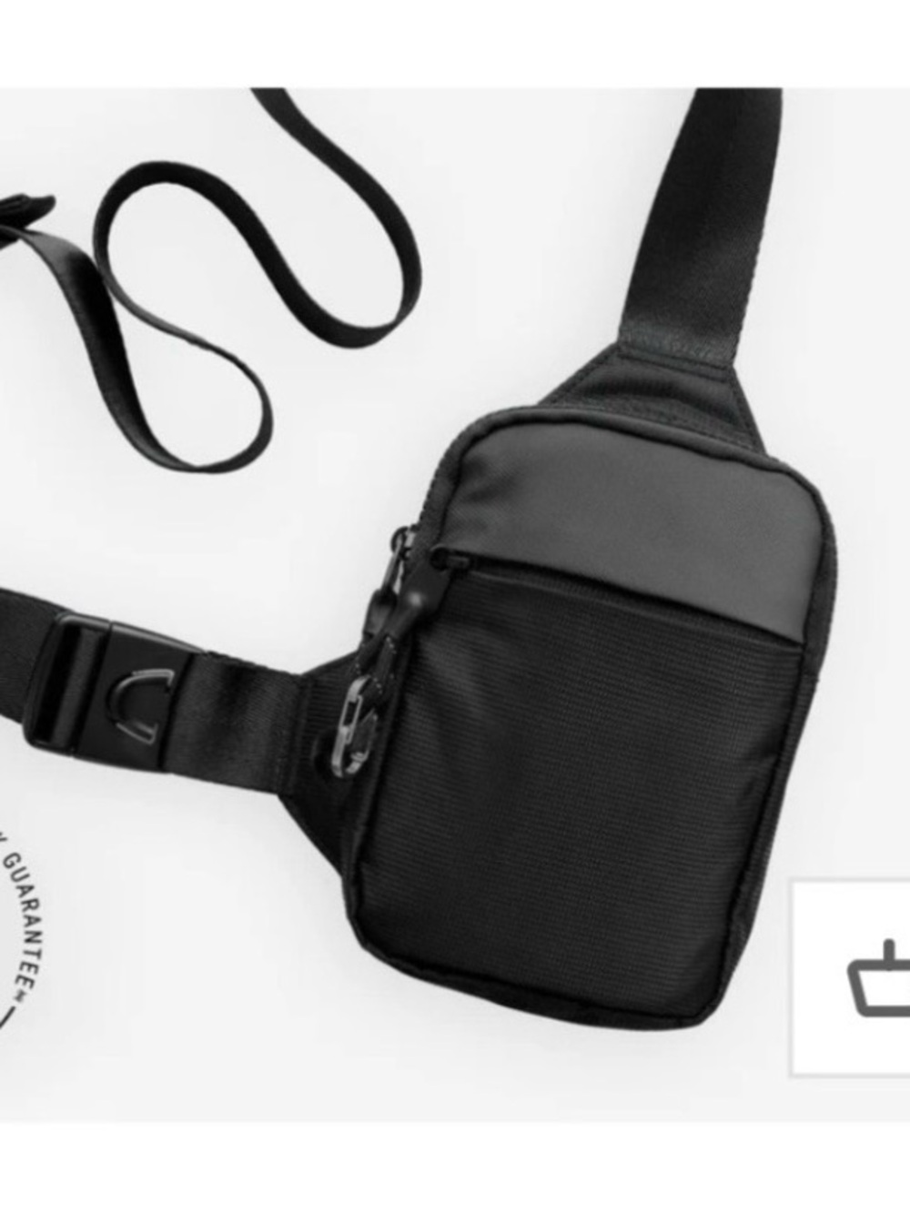 Concept Global  Black Crossbody Sling Bag